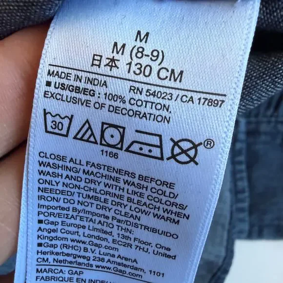 NEW Gap Kids Oversized Denim Western Shirt Medium 8 - Picture 10 of 11